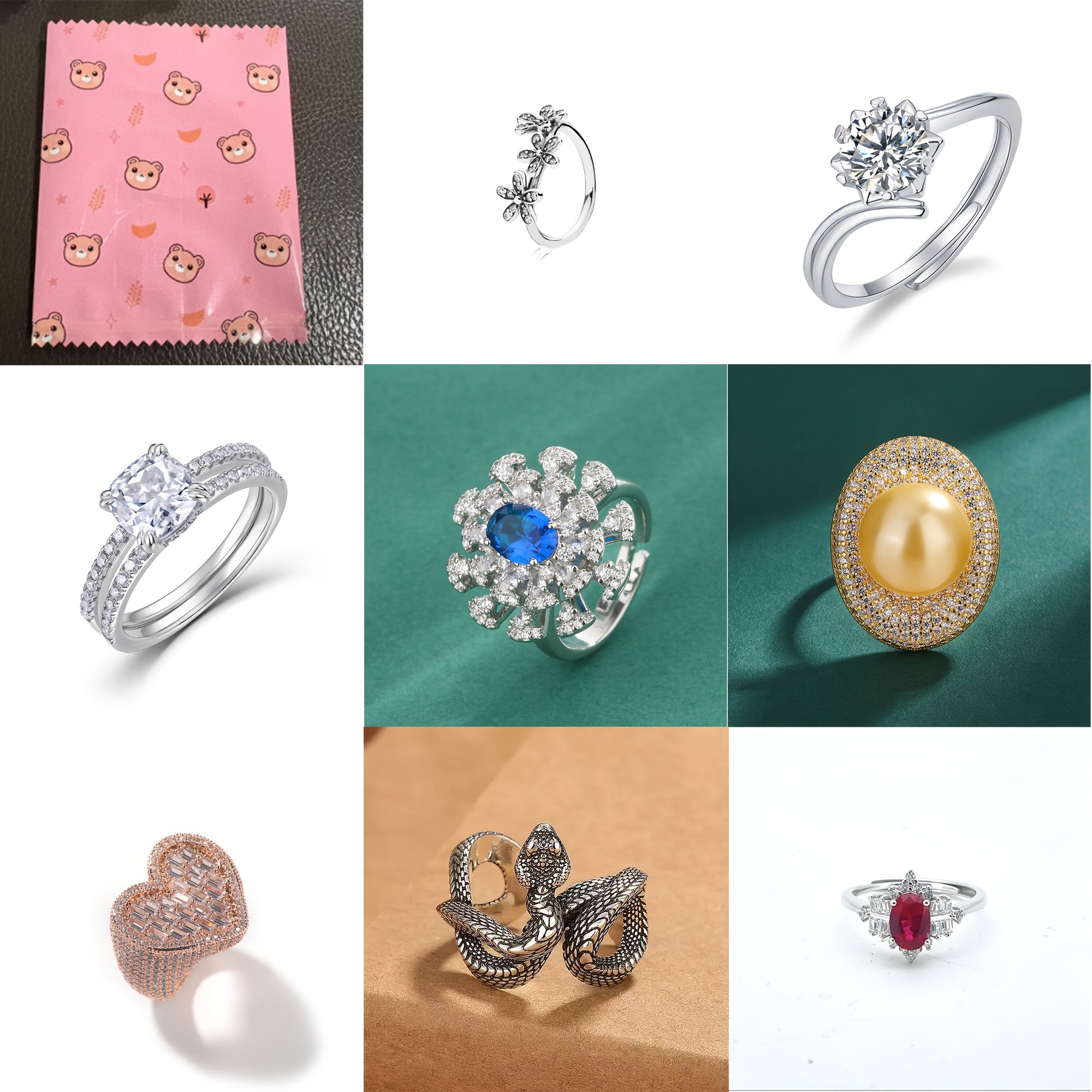 1pc random style exquisite and fashionable women's rings - multiple styles, random designs, adjustable openings, fashionable women's ring sets, perfect for family, friends, birthdays, Mother's Day, parties, Christmas and New Year gifts.