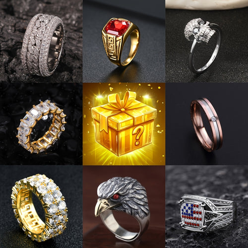 1pc Random men's ring styles, fashionable and avant-garde jewelry gifts for Father's Day and parties - various styles, party accessories, suitable for daily wear as well as holiday gifts for your friends, family and significant others